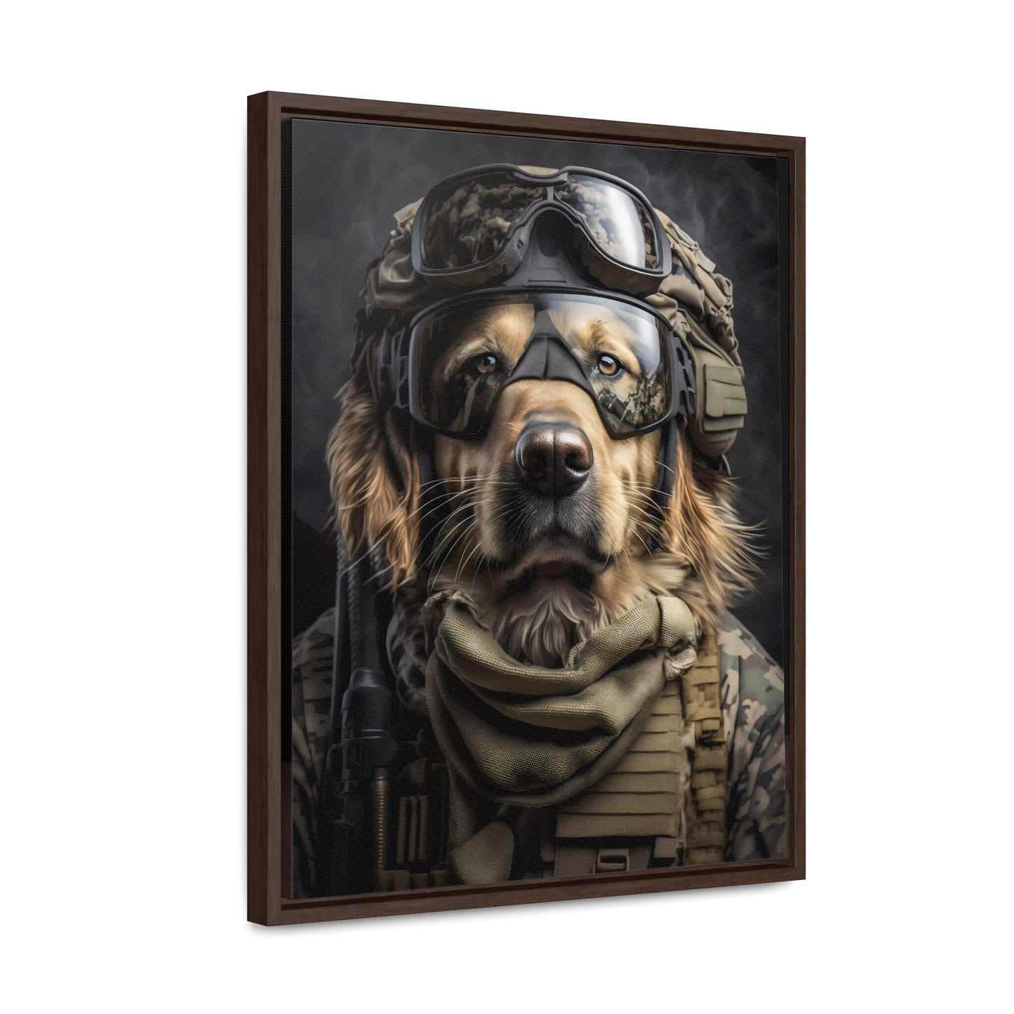 Salomon | A Tribute to the Bravery and Loyalty of a Golden Retriever | Wrapped Canvas with Premium Floating Frame