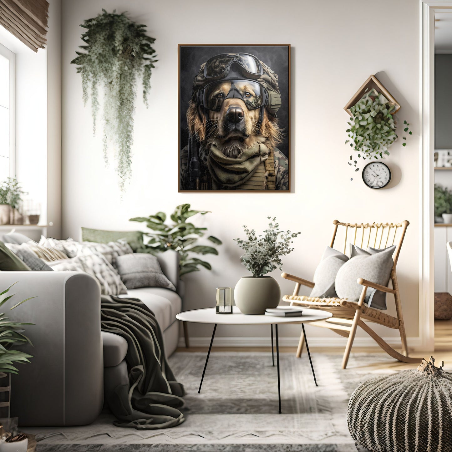 Salomon | A Tribute to the Bravery and Loyalty of a Golden Retriever | Wrapped Canvas with Premium Floating Frame