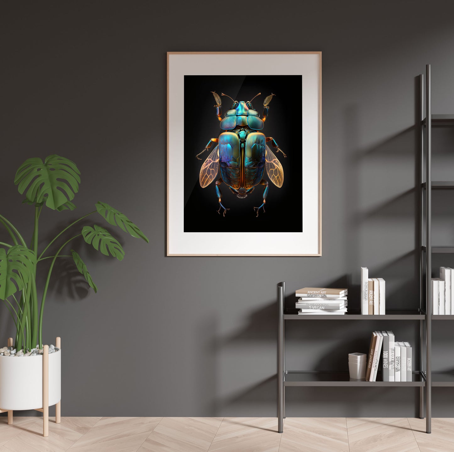 Turquoise Beetle Fine Art Photography Print - High-Resolution Macro Photography - Iridescent Beetle - Nature Wall Art